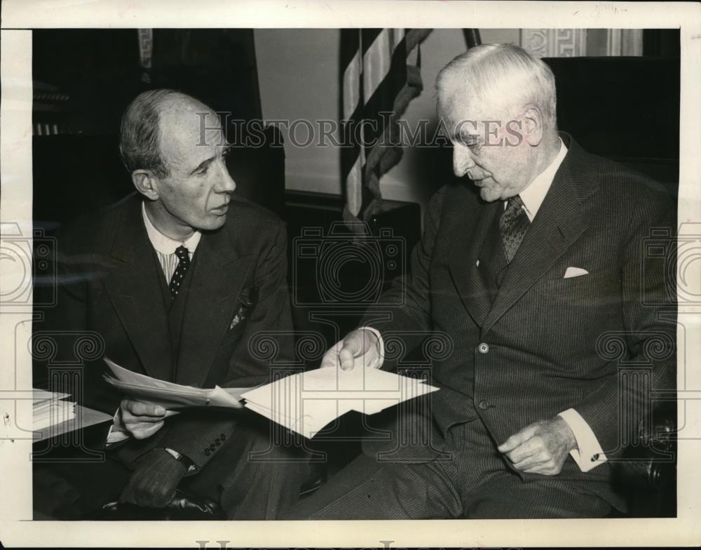 1941 Press Photo Secy of State Cordell Hull with Lord Hailifax, new envoy to US - Historic Images