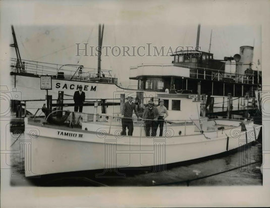 1936 Press Photo the Tambo III that was rammed by a steamship and sunk - Historic Images