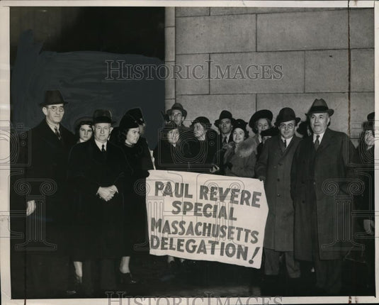 1938 Press Photo Washington DC Members of Paul Revere Calvacade. - Historic Images