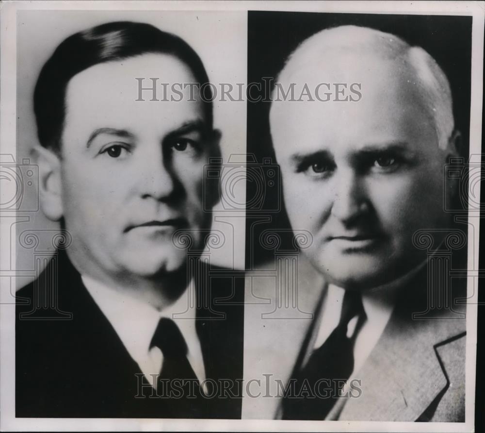 1935 Press Photo Utah Politicians Orval W. Adams, E.G. Bennett - Historic Images