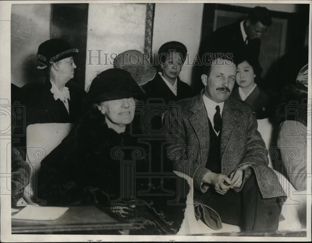 1924 Press Photo Mr &amp; Mrs Kermit Roosevelt Returning From Japan - Historic Images