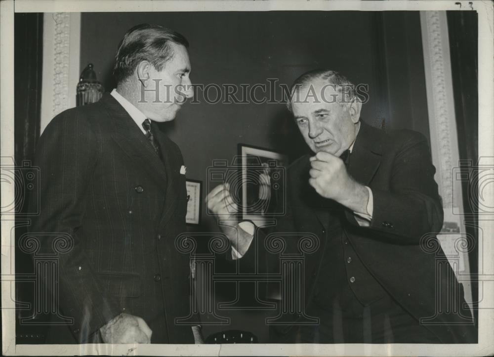 1937 Press Photo Senator Claude Pepper, Tom Conally Lead Senate Bill Filibuster - Historic Images