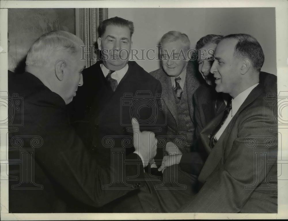 1943 Press Photo Senators Guy Gillette, Ed Johnson, Tom Stewart, E. McFarland - Historic Images