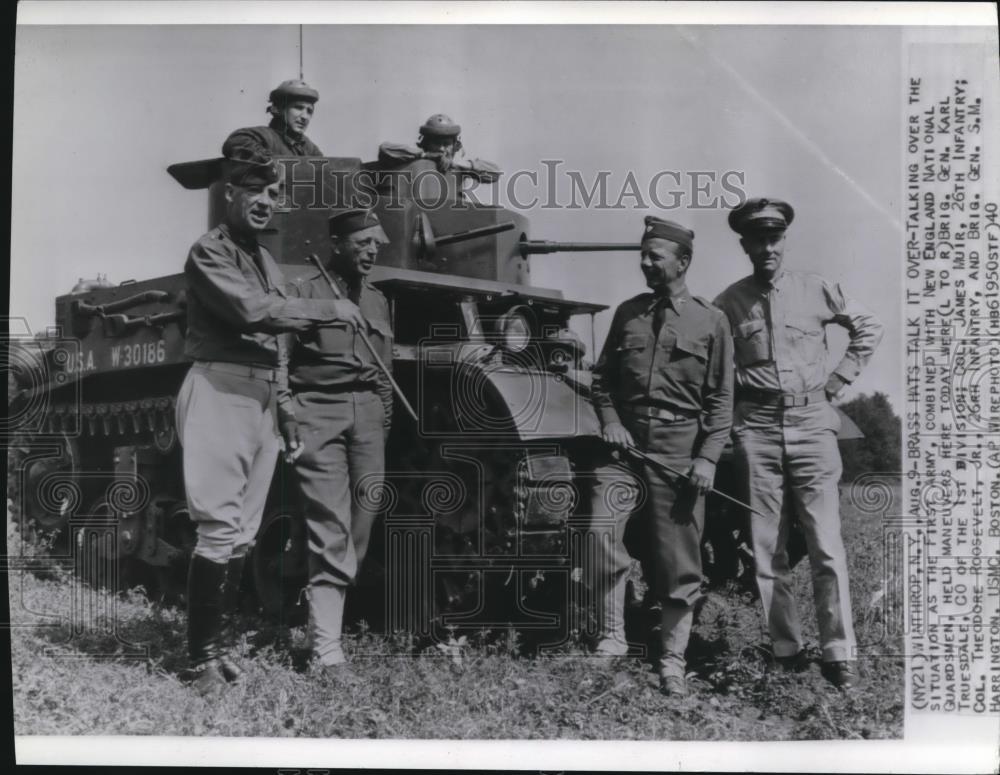 1940 Wire Photo Brig. Gen. Karl Truesdale and Col. Theodore Roosevelt - cvw05917 - Historic Images