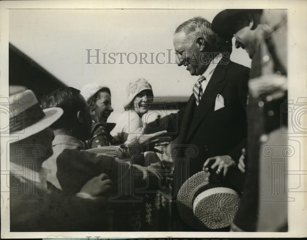 1929 Press Photo Former Governor Alfred Smith of NY at Racetrack in Hialeah FL - Historic Images