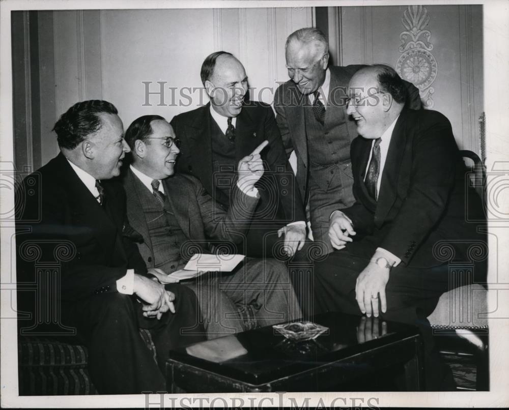 1949 Press Photo Guy Gabrielson, Sen. Brewster, R. Douglas Stuart, Rep. Hall - Historic Images