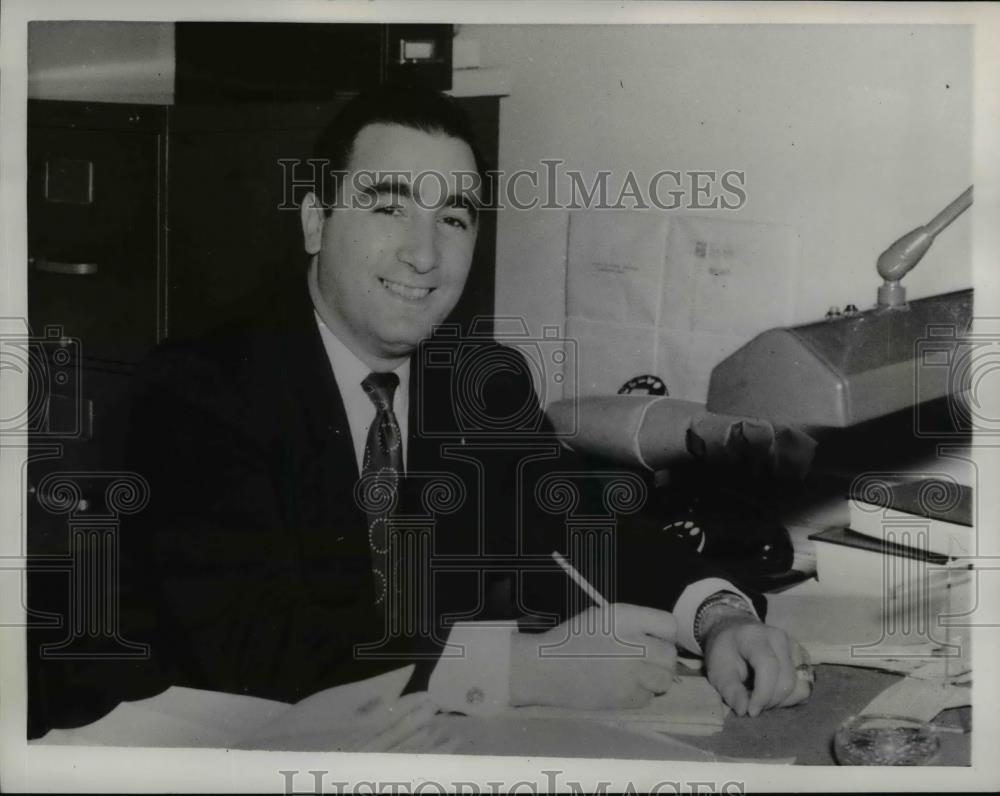 1958 Press Photo Vincent J. Celeste of Mass - Historic Images