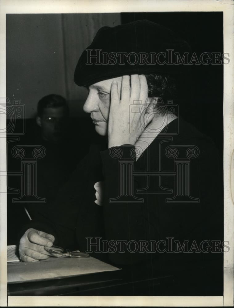 1939 Press Photo Washington DC Frances Perkins Testifying Before Senate Group. - Historic Images