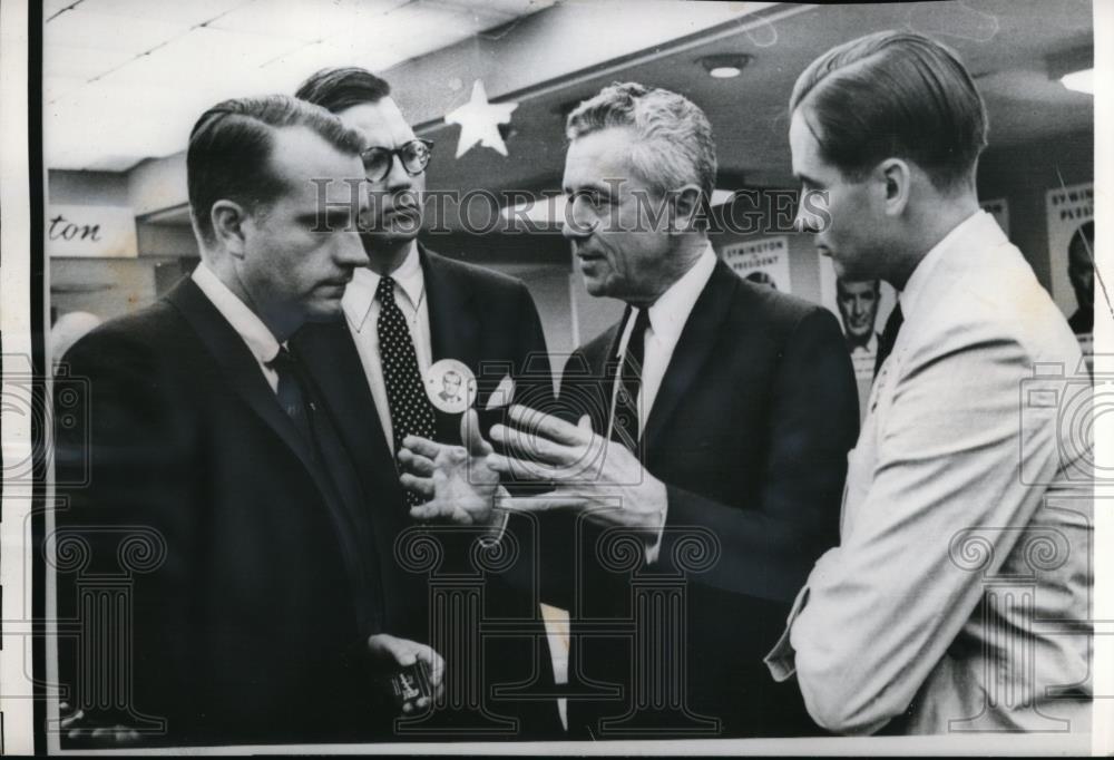 1960 Press Photo Los Angeles- Charles Brown, Stuart Symington Jr, Leroy Collins. - Historic Images