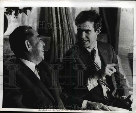 1970 Press Photo Japanese Prime Minister Eisaku Sato & David Eisenhower in Toyko - Historic Images