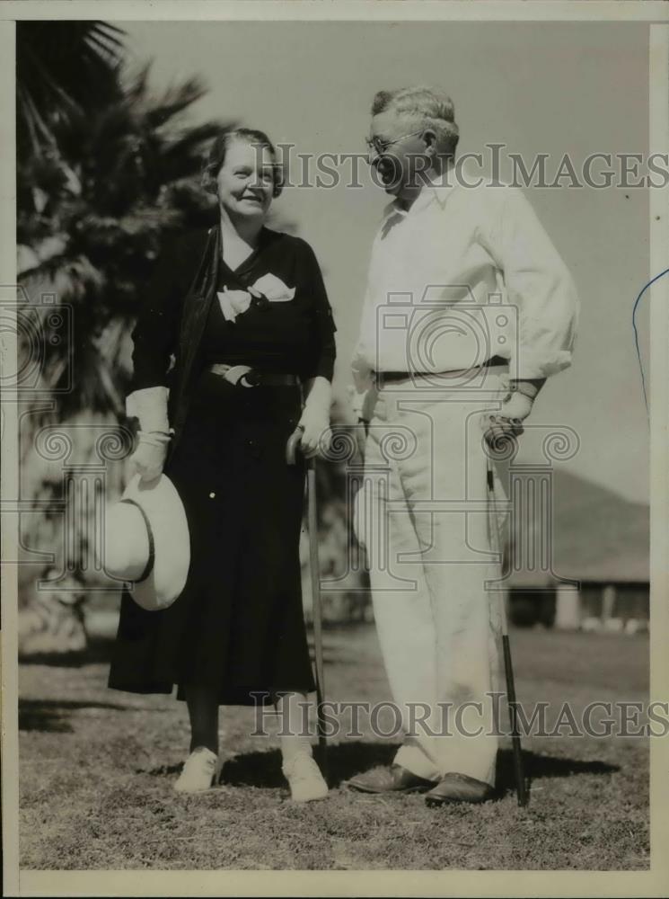 1934 Press Photo William A. Irvim, Mrs. Samuel Knight U.S. Steel Corporation - Historic Images