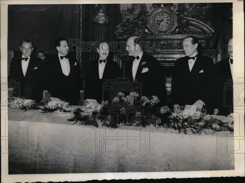 1940 Press Photo Americans and British gather to celebrate Washington's birthday - Historic Images