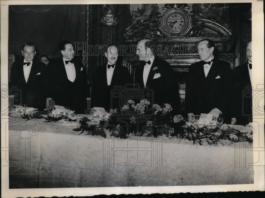1940 Press Photo Americans and British gather to celebrate Washington's birthday - Historic Images