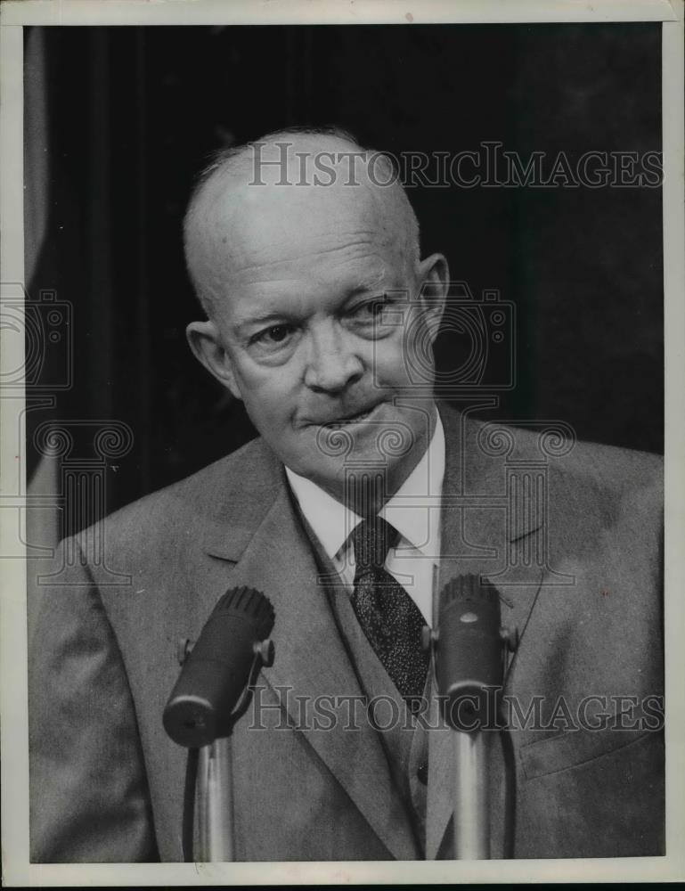 1958 Press Photo Pres. Dwight Eisenhower of United State. - Historic Images