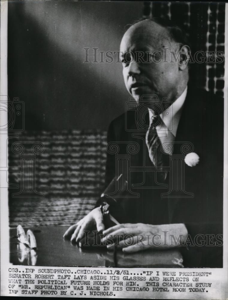 1951 Press Photo Ohio Senator Robert A. Taft - nee69078 - Historic Images