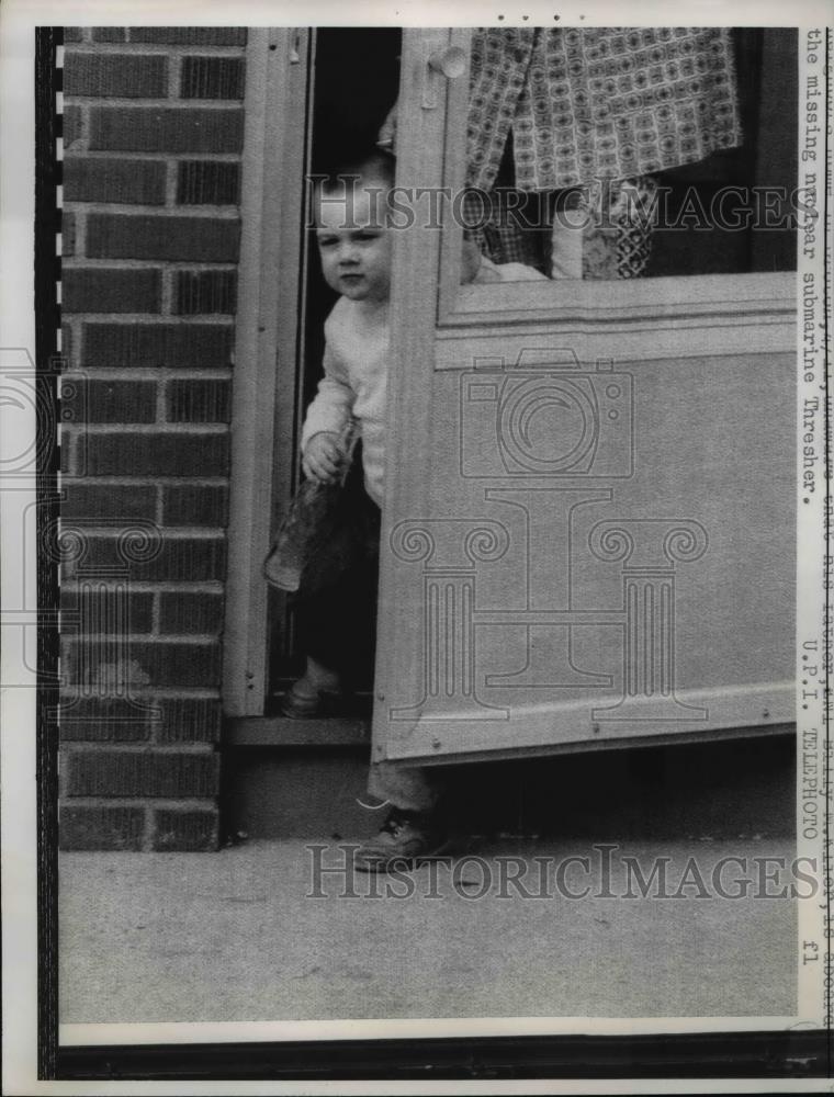 1963 Press Photo Billy Killer, son of missing nuclear submarine Thresher - Historic Images