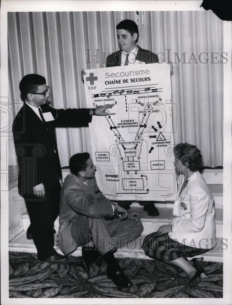 1958 Press Photo Junior Red Cross Members Frank Potocnik Jr, Marilyn Paluf - Historic Images