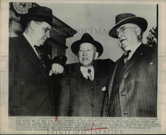 1948 Press Photo Alvanley Johnston Brotherhood Locomotive Engineering - Historic Images