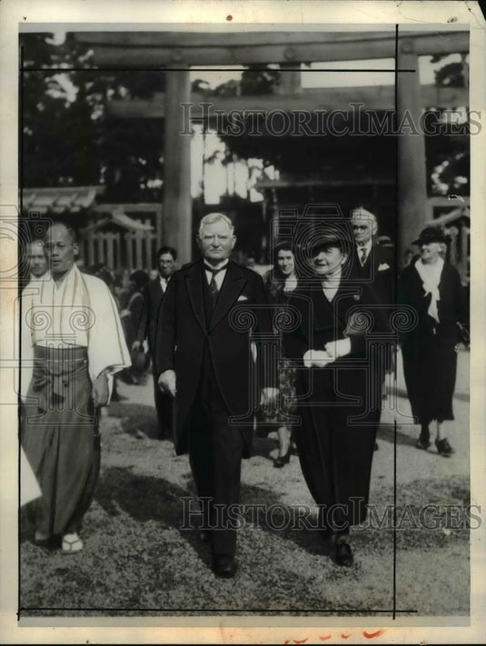 1935 Press Photo Vice Pres. Garner, Mrs. Garner, Senator Byrns & Wife - Historic Images