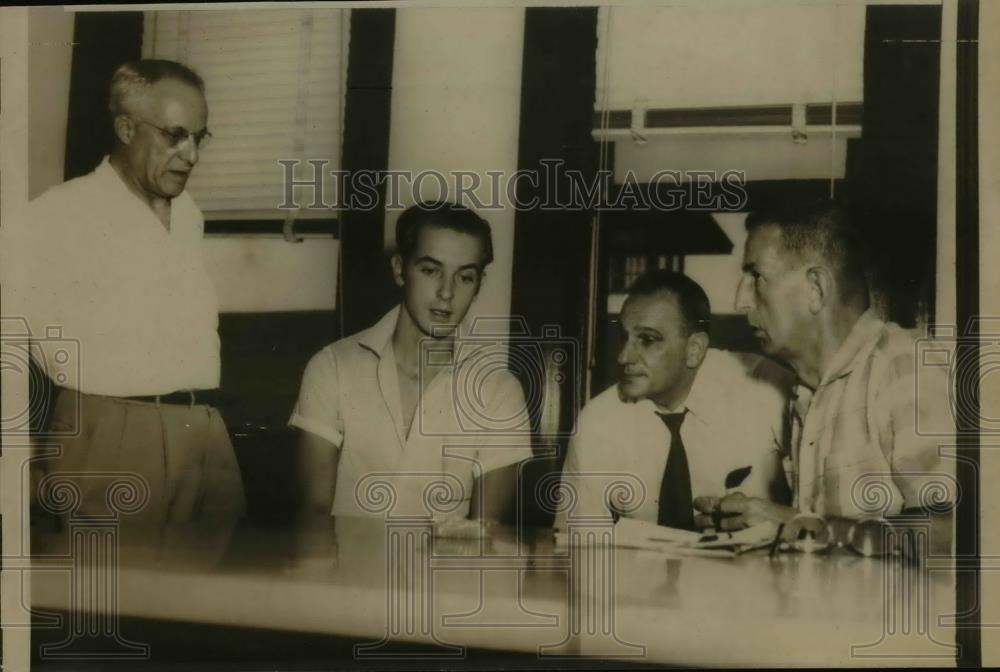 1957 Press Photo Donald Wedler Cleveland Coroner, Dave Yeltru James MacArthur - Historic Images