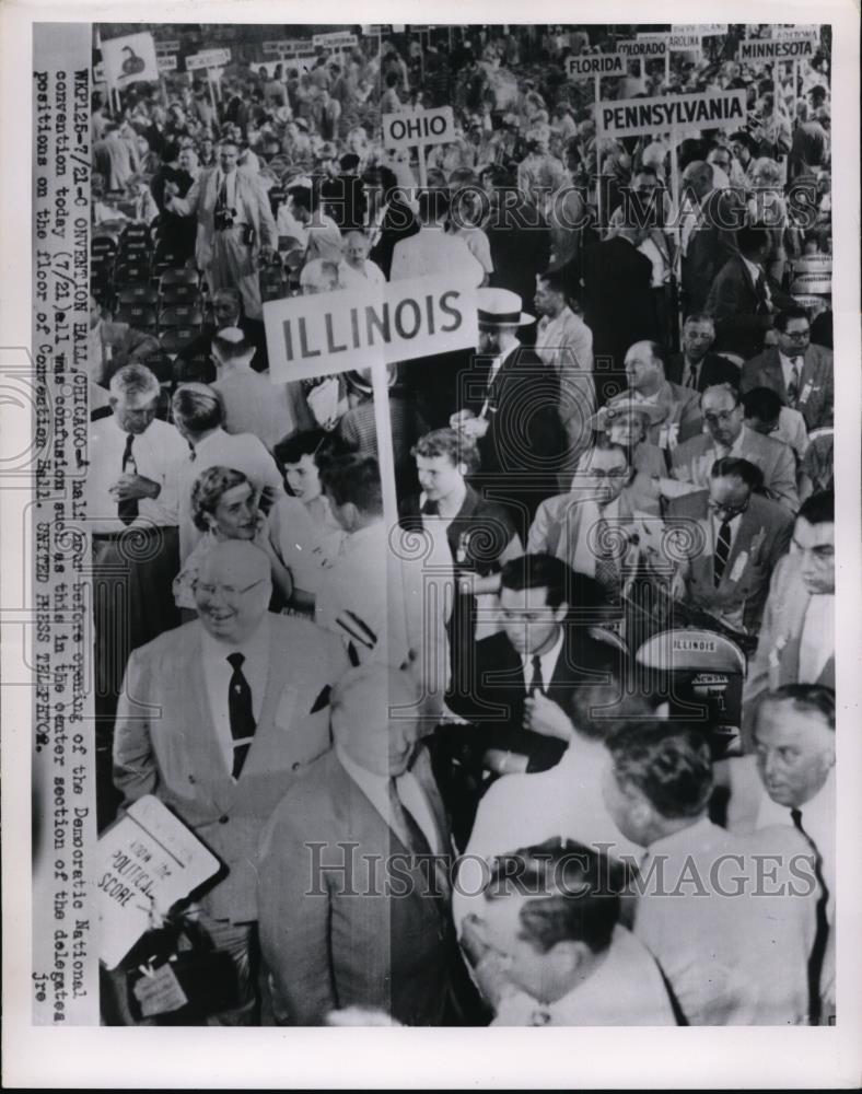 1952 Press Photo Convention Hall Chicago, Democrat National Rally - Historic Images