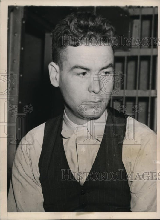 1941 Press Photo Omar Longtin escaped Kanakee Ill State Hospital & killed girl - Historic Images