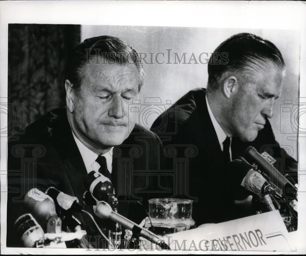 1968 Press Photo Baltimore Md GOv Nelson Rockefeller and Gov George Romney - Historic Images