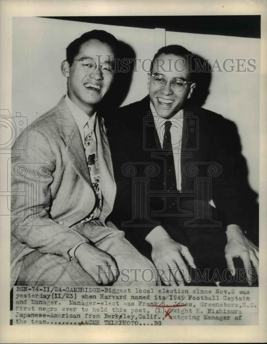 1948 Press Photo Manager Elect Frank S.Jones, Dwigh K. Nishimura - Historic Images
