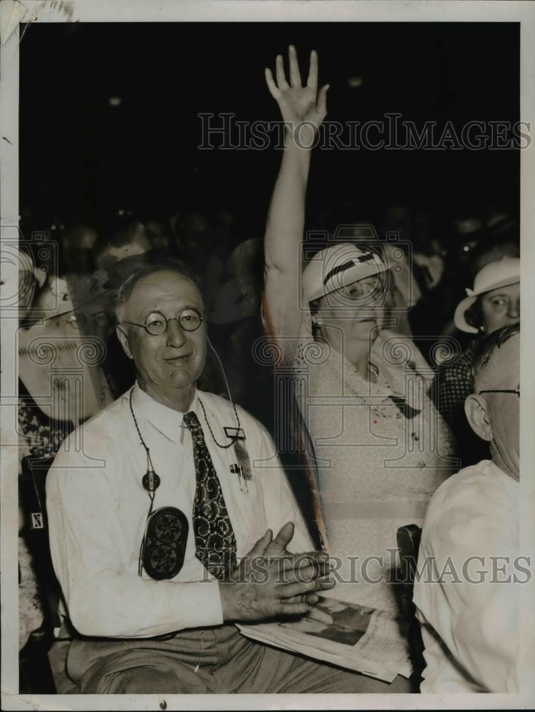 1936 Press Photo JF Frankenfield of Chicago at Townsend convention - Historic Images