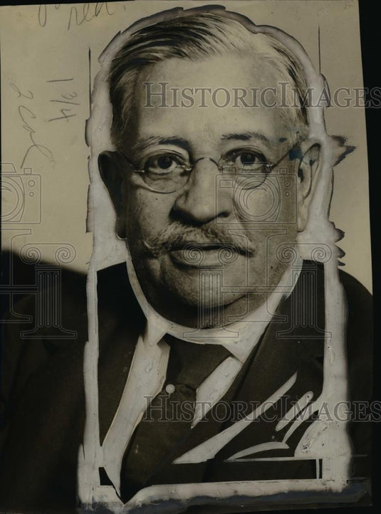 1924 Press Photo Frank W Stearns of Boston Massachussetts - Historic Images