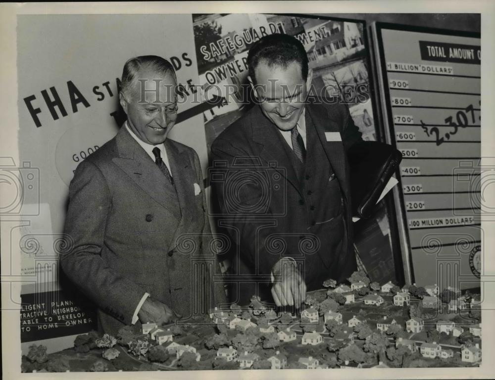 1938 Press Photo Coleman Woodbury & Nathan Straus Housing Administrator Houston - Historic Images