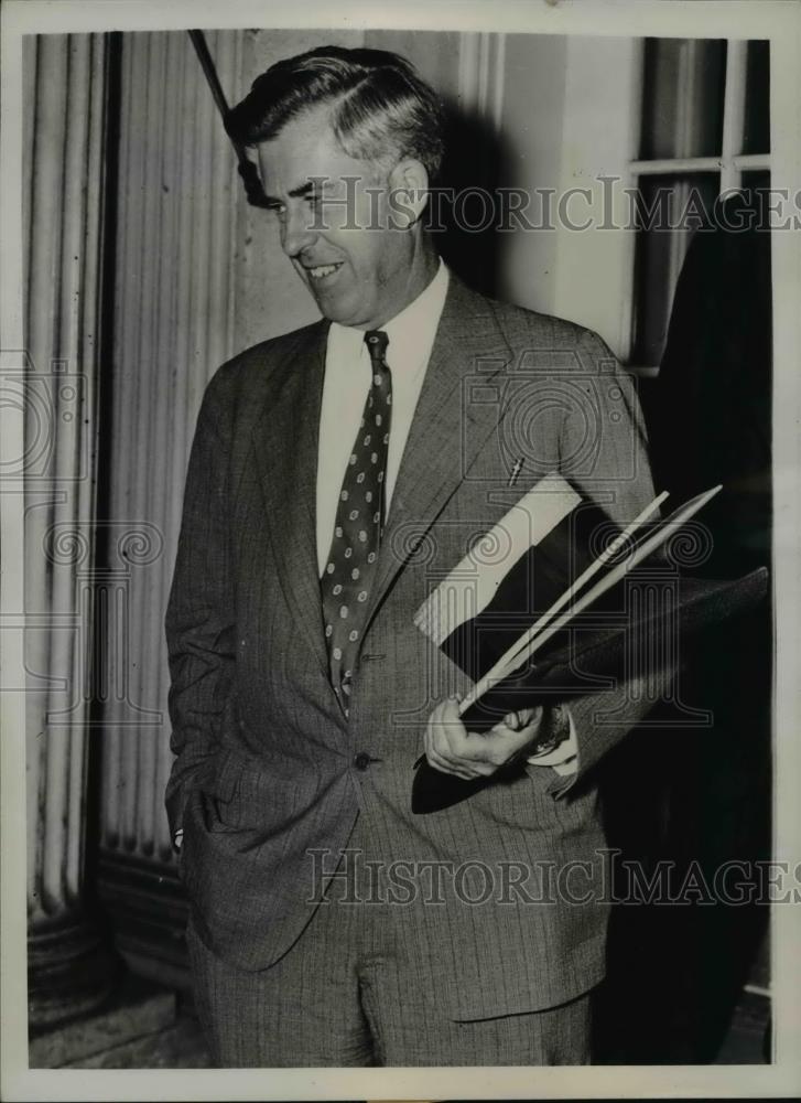1939 Press Photo Sec of Agriculture Henry Wallace after his conference - Historic Images
