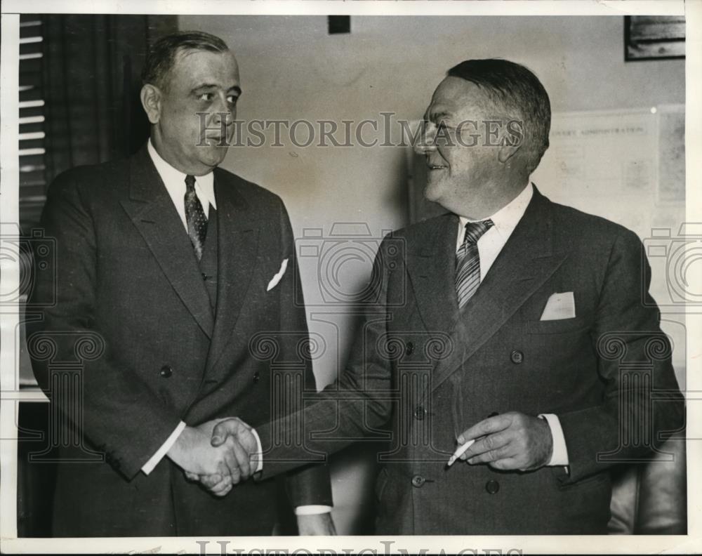 1934 Press Photo Gen.Hugh John and s.Clay Williams, Recovery Board of NRA - Historic Images