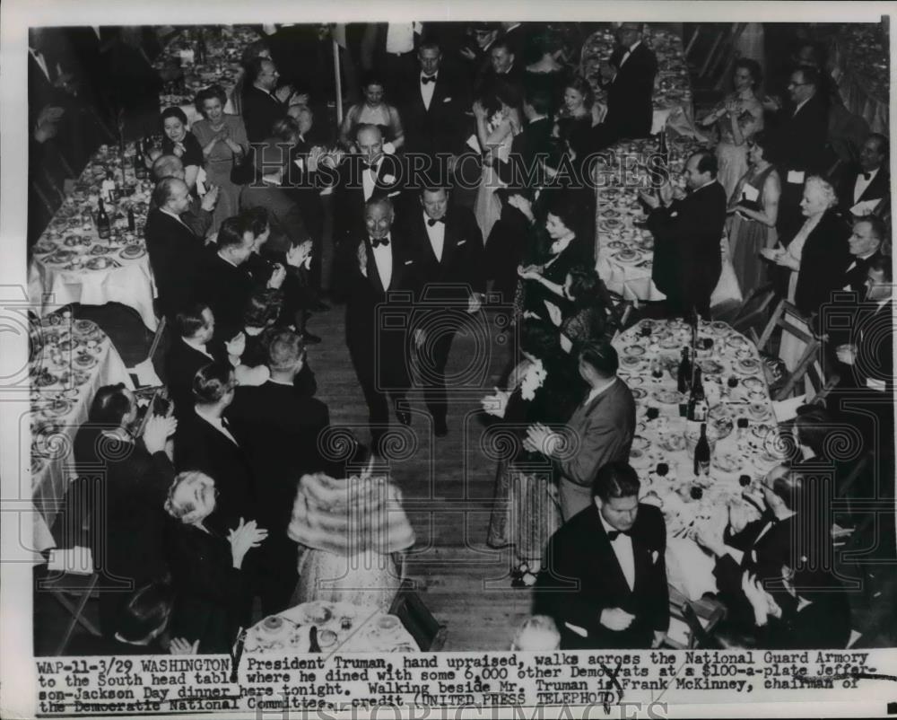 1952 Press Photo President Truman at Jefferson-Jackson Day Dinner, Frank - Historic Images