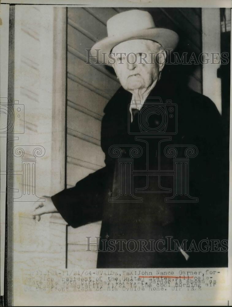 1964 Press Photo John Nance Garner Former Vice President - Historic Images