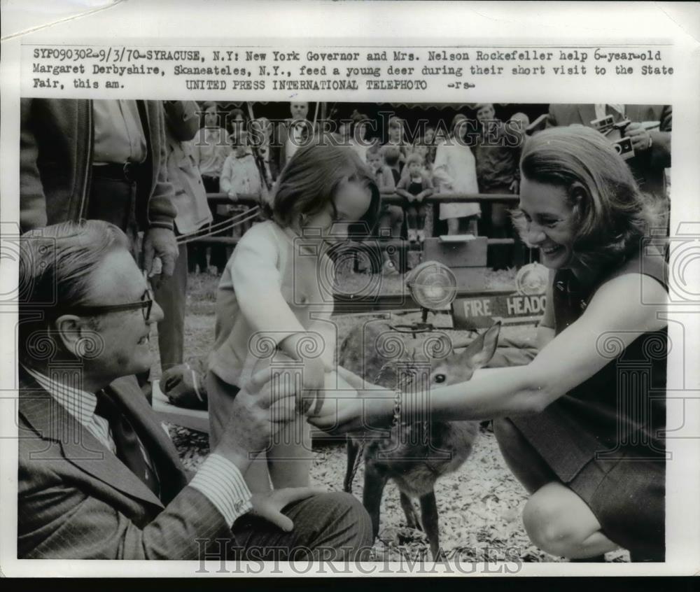 1970 Press Photo New York Governor &amp; Mrs Nelson Rockefeller in Syracuse - Historic Images