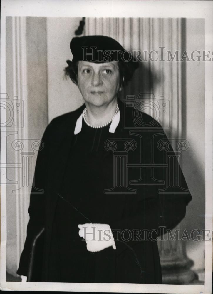 1937 Press Photo Frances Perkins White House Washington DC President Roosevelt. - Historic Images