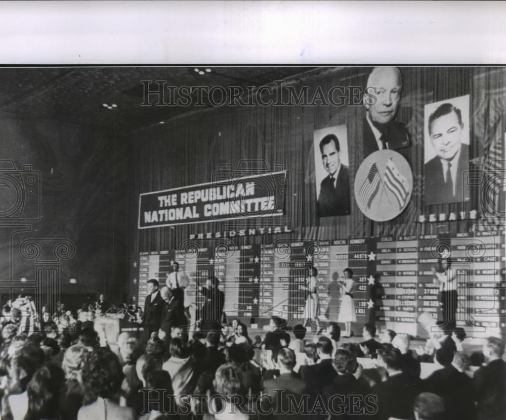 1960 Press Photo Pres. Eisenhower address at Republican natl. Committee. - Historic Images