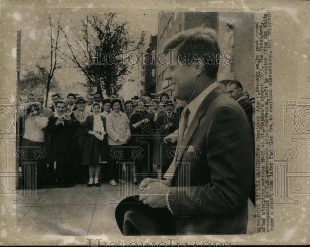 1961 Press Photo President John F. Kennedy White House, Washington D.C. - Historic Images