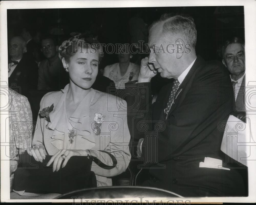 1944 Press Photo GOP Congresswoman Clare Boothe Luce, PA Gov Ed Martin - Historic Images