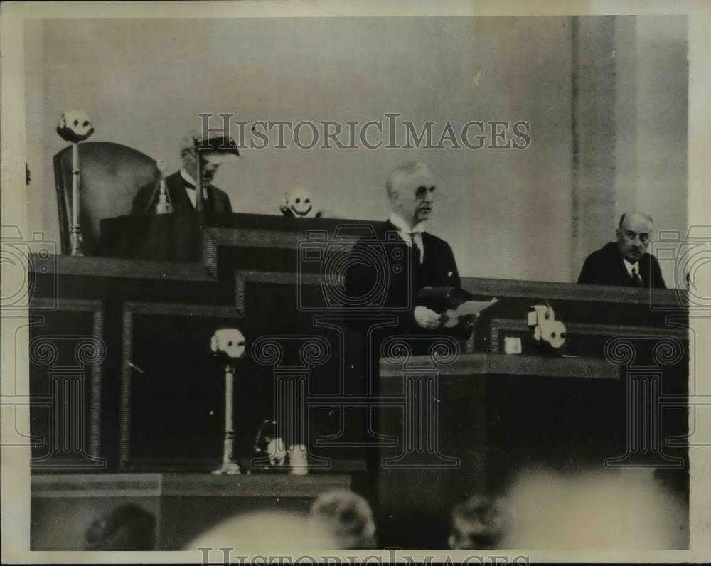 1933 Press Photo Secretary of State Cordell Hull at World Economic Conference - Historic Images
