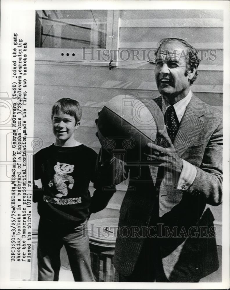 1972 Press Photo Wisconsin,Democratic Pres. candidate George McGovern - Historic Images