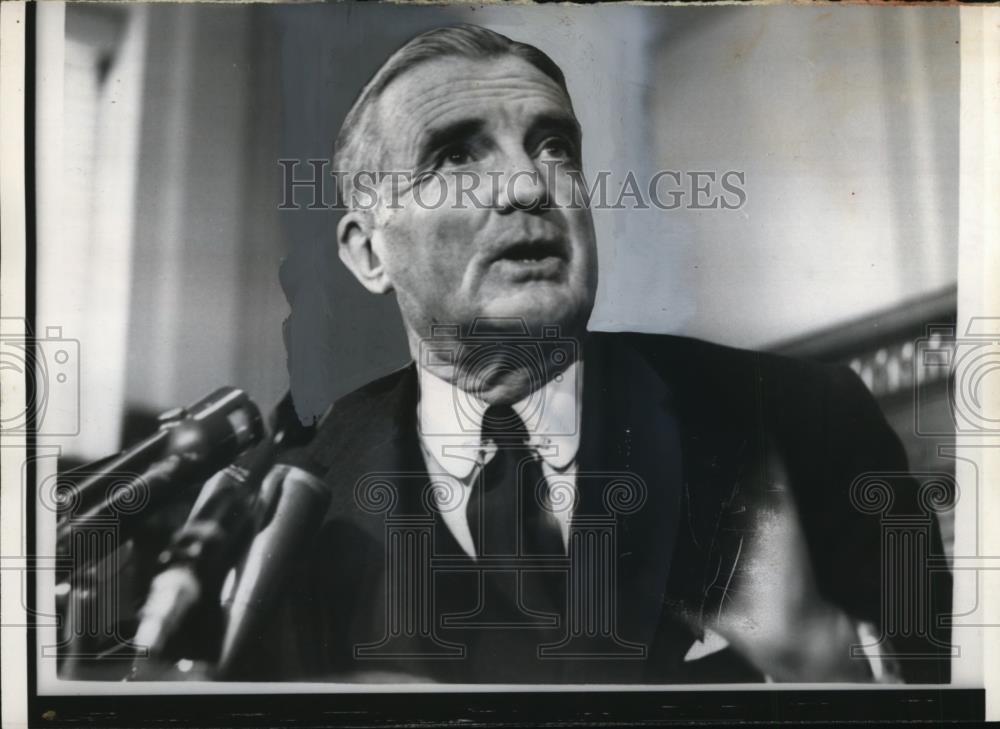 1960 Press Photo Senator Stuart Symington Addressing Soviet Missile Strength - Historic Images