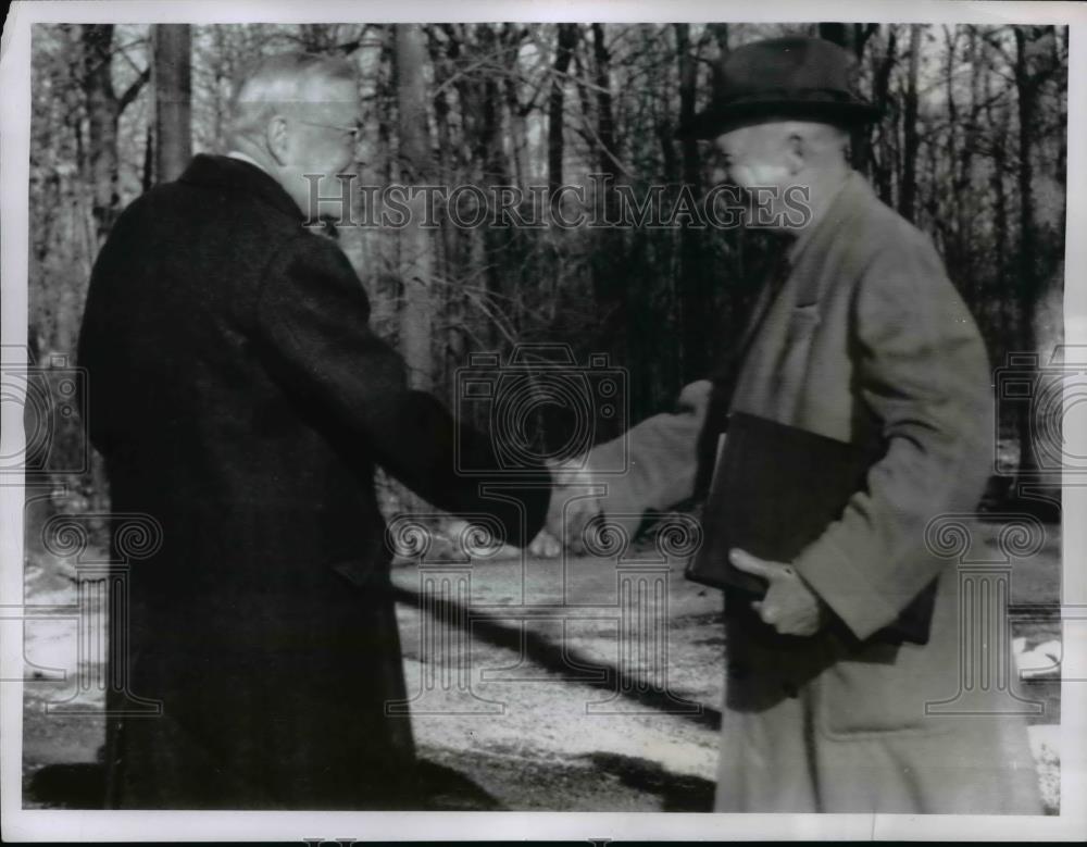 1955 Press Photo President Eisenhower &amp; Secretary of State John Foster Dulles - Historic Images