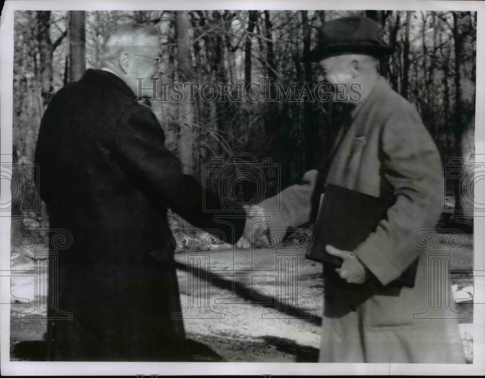 1955 Press Photo President Eisenhower & Secretary of State John Foster Dulles - Historic Images