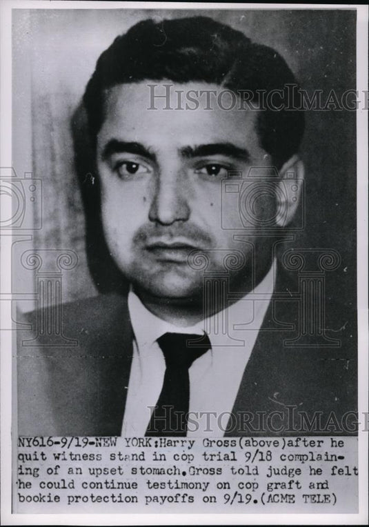 1951 Press Photo Harry Gross continues with his testimony after falling ill - Historic Images