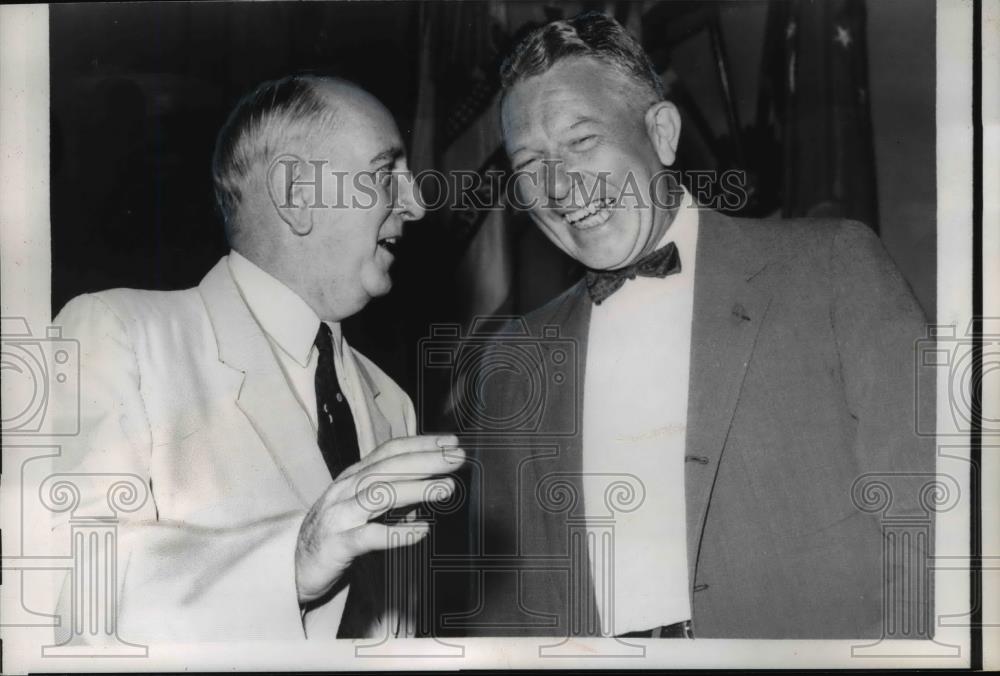 1958 Press Photo Defense Secretary Neil McElroy &amp; Richard Russell - Historic Images