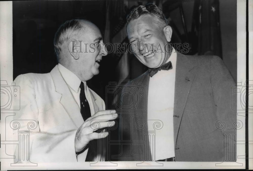 1958 Press Photo Defense Secretary Neil McElroy & Richard Russell - Historic Images