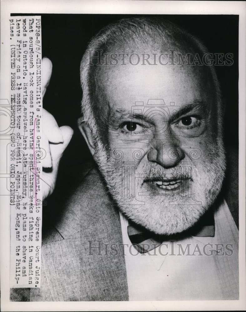 1958 Press Photo Ohio Supreme Court Judge James Garfield Stewart - Historic Images