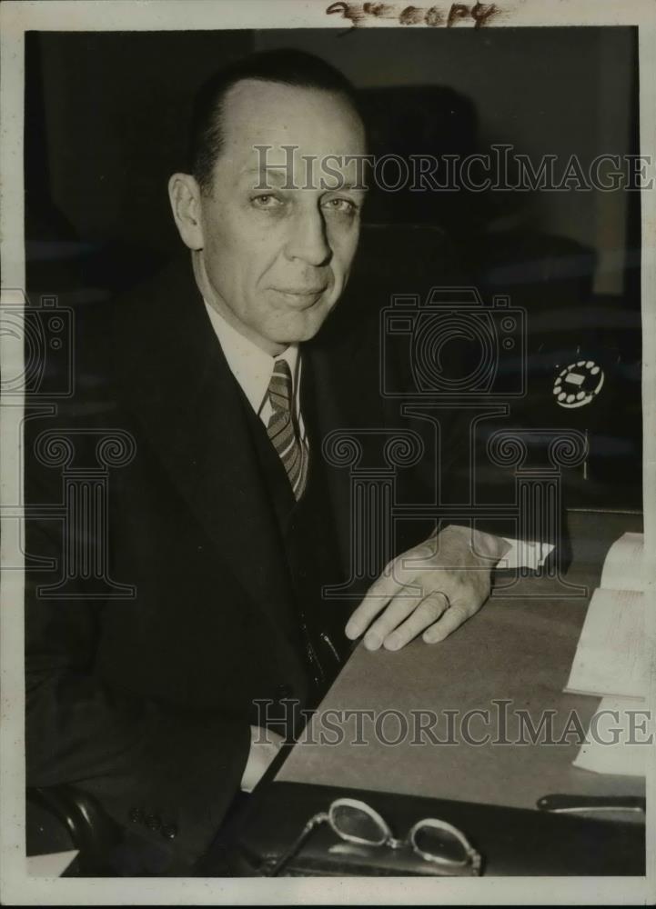 1938 Press Photo Associate Justice Harold M Stephens US Court of Appeals DC - Historic Images